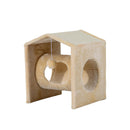 Cuccia Tiragraffi per Gatti Giocattolo con 3 Buchi e Pallina in Peluche e Sisal 36x35x43 cm 