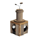 Struttura Tiragraffi in Cartone Set 3 Pezzi Multifunzionale con Erba Gatta 