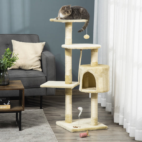 Kratzbaum für beige Katze 75x40x112 cm sconto