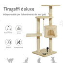Albero Tiragraffi per Gatto beige 75x40x112 cm 