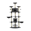 Albero Tiragraffi per Gatto grigio 60x60x200 cm 