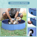 Piscina Pieghevole per Cani in PVC Blu Ø80x20 cm 