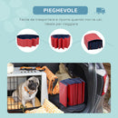 Piscina Pieghevole per Cani in PVC Rosso Ø140x30h cm 