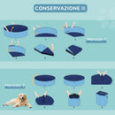 Piscina Pieghevole per Cani in PVC Azzurro Ø160x30h cm 