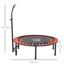 Trampolino Elastico Fitness con Manubrio Nero e Arancione Ø114.3 cm 