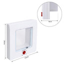 Gattaiola Porta Basculante Controllabile per Gatti Bianco 23x24x9 cm 