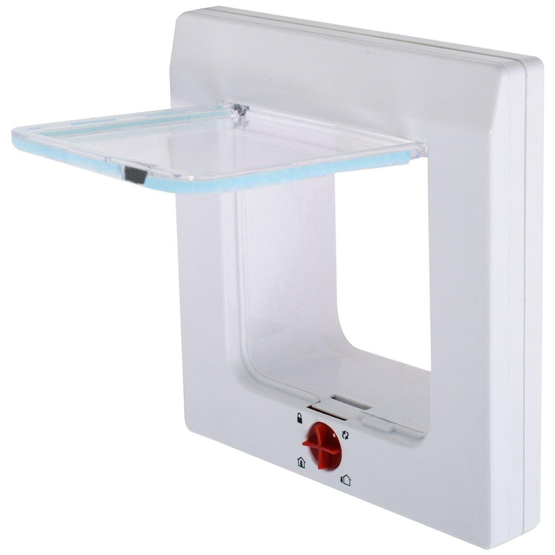 Gattaiola Porta Basculante Controllabile per Gatti Bianco 23x24x9 cm 