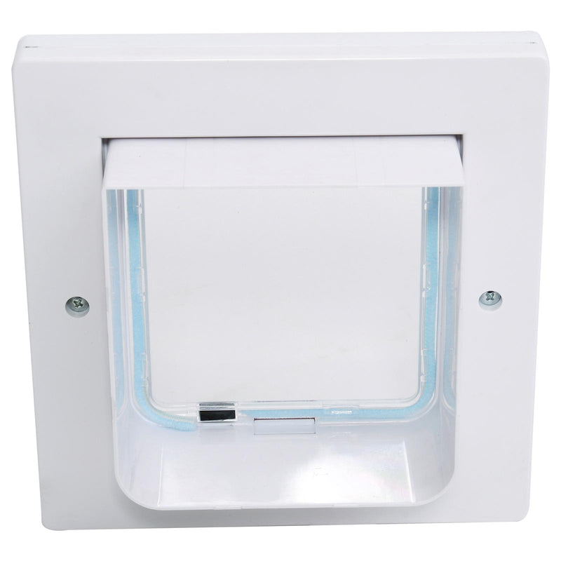 Gattaiola Porta Basculante Controllabile per Gatti Bianco 23x24x9 cm 