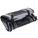 Borsa Trasportino Pieghevole per Cani Gatti con Tracolla in Tessuto Oxford Grigio 50x26.5x33 cm 