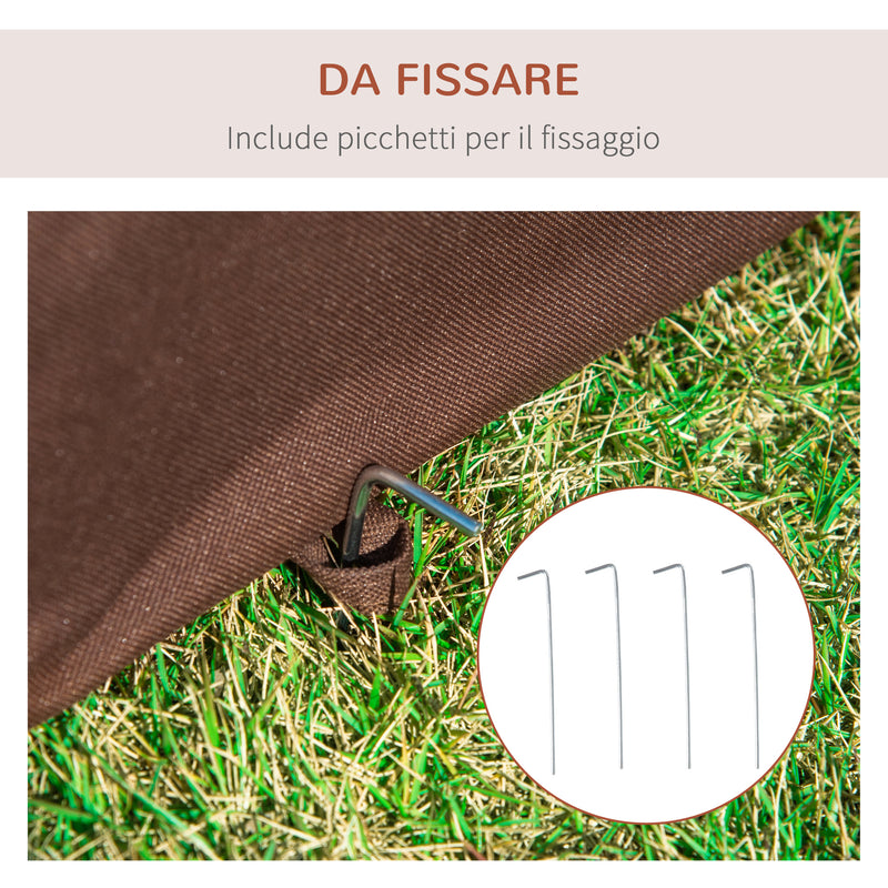 Trasportino per Cani e Gatti Pieghevole Caffè 61x46x51 cm 