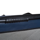 Trasportino per Cani e Gatti Pieghevole Blu nero 70x52x52 cm 