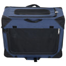 Trasportino per Cani e Gatti Pieghevole Blu nero 70x52x52 cm 