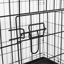 Gabbia Trasportino per Cani Gatti Pieghevole in Acciaio Doppia Apertura 76x53x57 cm Nero 