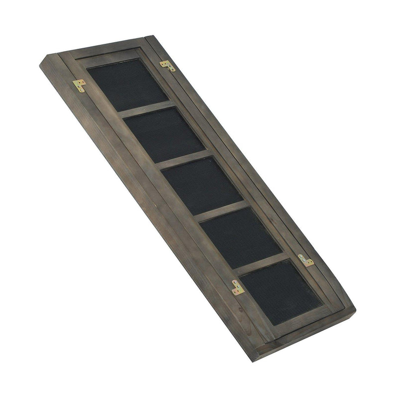 Rampa Pieghevole per Cani in Legno con Rivestimento Antiscivolo 165x43 cm 