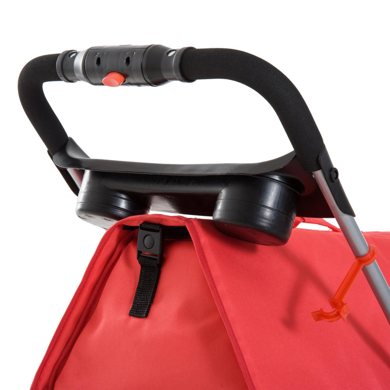 Passeggino per Cani Pieghevole Rosso 82x47x101 cm 
