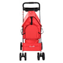 Passeggino per Cani Pieghevole Rosso 82x47x101 cm 