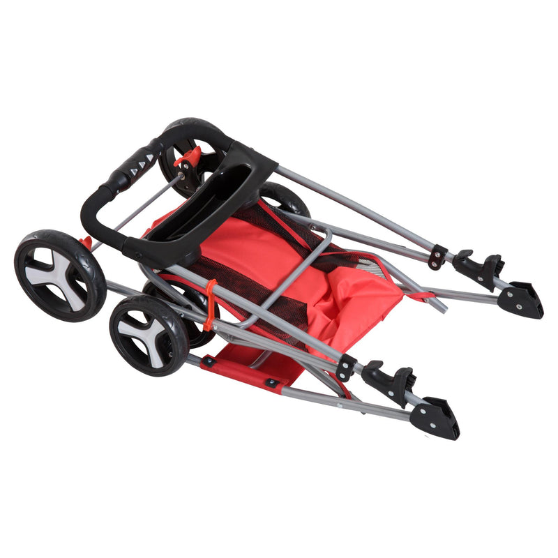 Passeggino per Cani Pieghevole Rosso 82x47x101 cm 