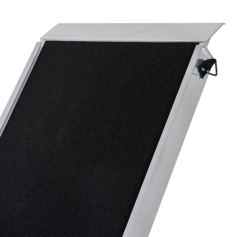 Rampa Antiscivolo per Animali Domestici in Alluminio 122x38x5 cm 