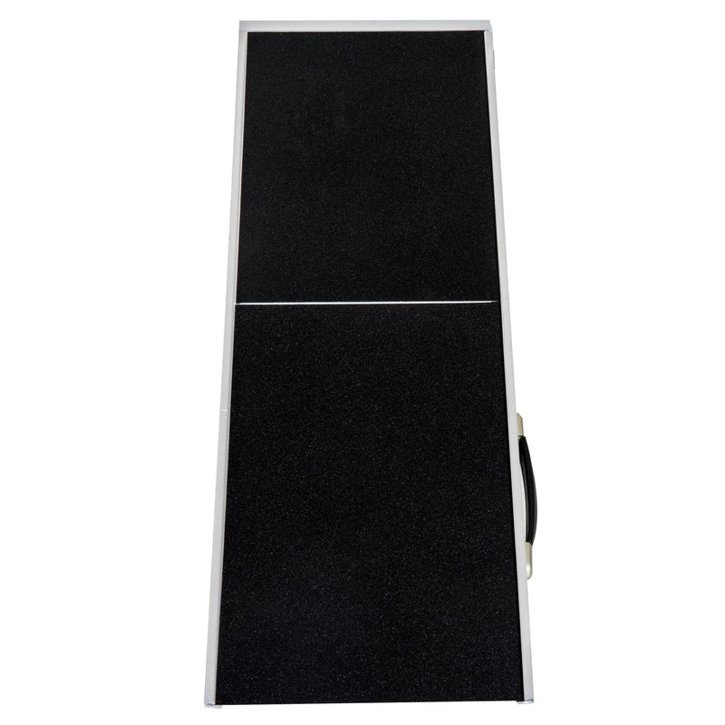 Rampa Antiscivolo per Animali Domestici in Alluminio 122x38x5 cm 