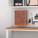 Cassettiera Box per Accessori Minuteria Arancione 38x16x47.5 cm 