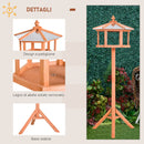 Casetta Mangiatoia per Uccelli in Legno 113x85x40 cm 