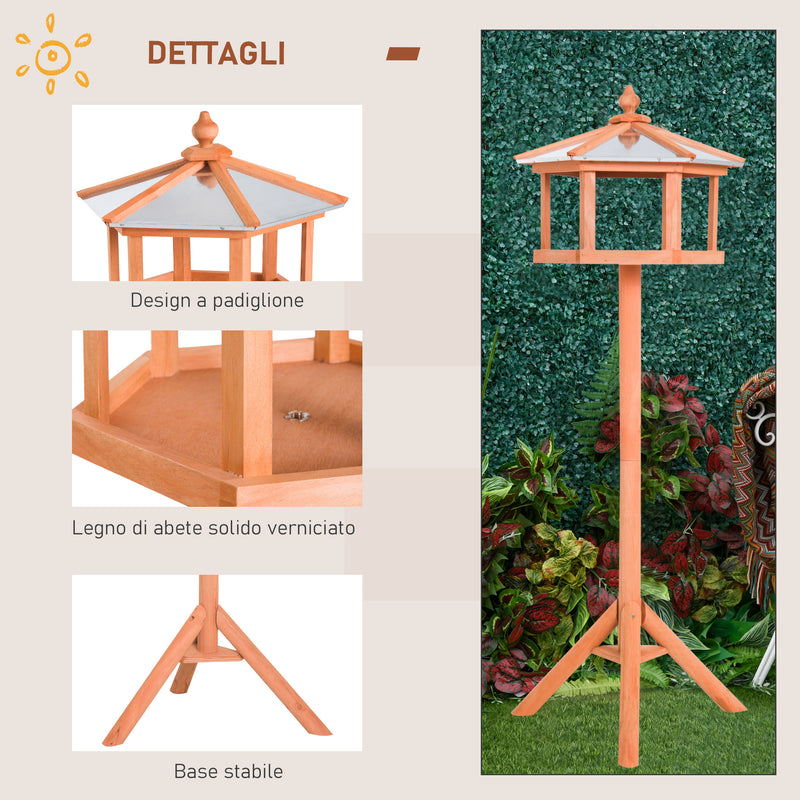 Casetta Mangiatoia per Uccelli in Legno 113x85x40 cm 