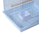 Voliera per Uccelli in Ferro con Vassoio bianco 52x41x78 cm 