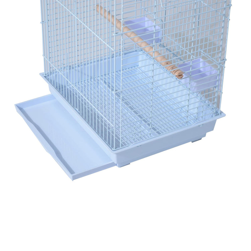 Voliera per Uccelli in Ferro con Vassoio bianco 52x41x78 cm 