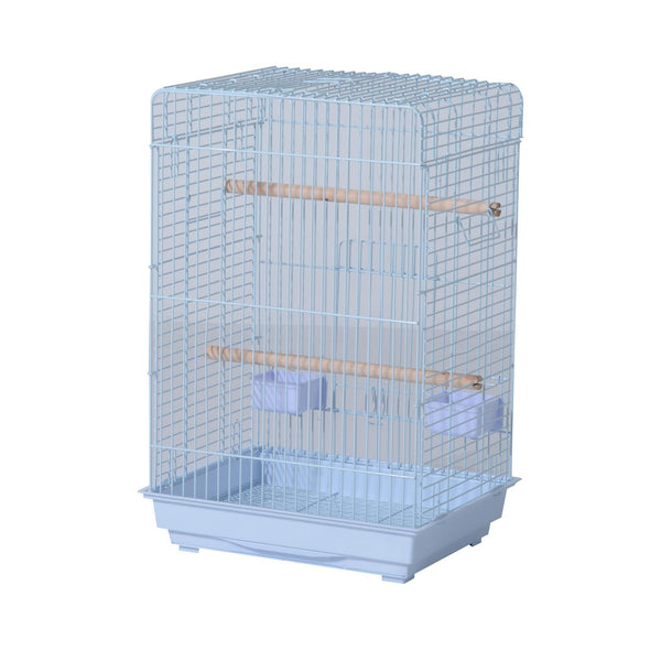 Vogelvoliere aus Eisen mit weißem Tablett 52x41x78 cm sconto