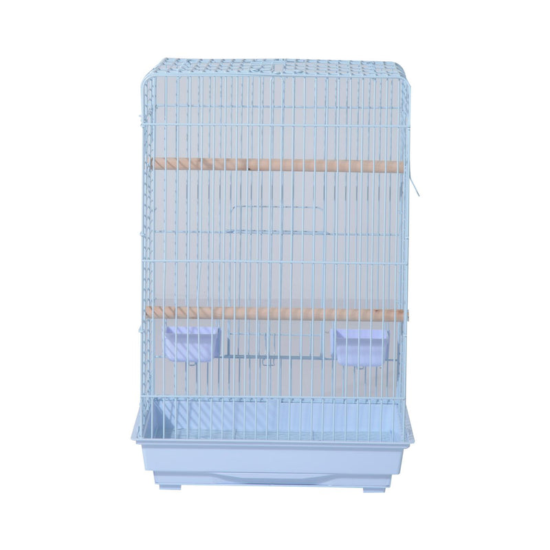 Voliera per Uccelli in Ferro con Vassoio bianco 52x41x78 cm 