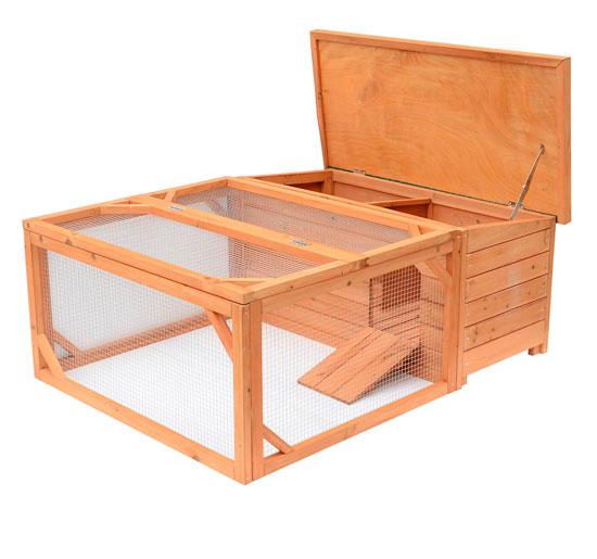 acquista Hühnerstallkäfig für Hühner aus Tannenholz 100x125x49 cm