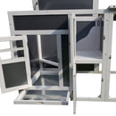 Pollaio per Galline da Esterno Tetto Impermeabile Corsa Zona Nidificazione Legno 160x75x80 cm 