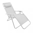 Sedia Sdraio Zero Gravity Reclinabile Pieghevole 88x65x110 h cm in Textilene Bianco