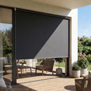 Tenda a Rullo Avvolgibile 240x160 cm in Poliestere Anti-UV con Catenella Grigio Scuro      