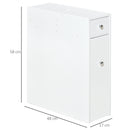 Mobiletto a Colonna da Bagno Bianco 17x48x58 cm 