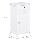 Mobiletto da Bagno con Anta e Cassetto Bianco 43x34x77 cm 