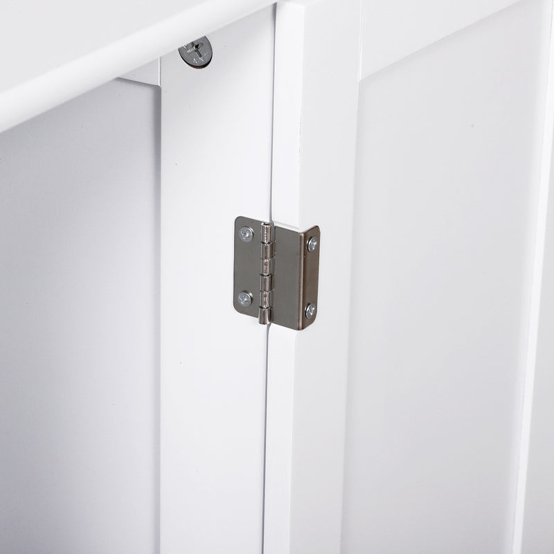 Mobiletto da Bagno con Anta e Cassetti Bianco 56x30x83 cm 