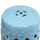 Sgabello da Interno e Esterno in Ceramica Blu Ø31.5x45.5 cm 