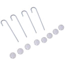 Recinto in Metallo per Animali Domestici per Esterno Bianco 8 Elementi 80x80 cm 