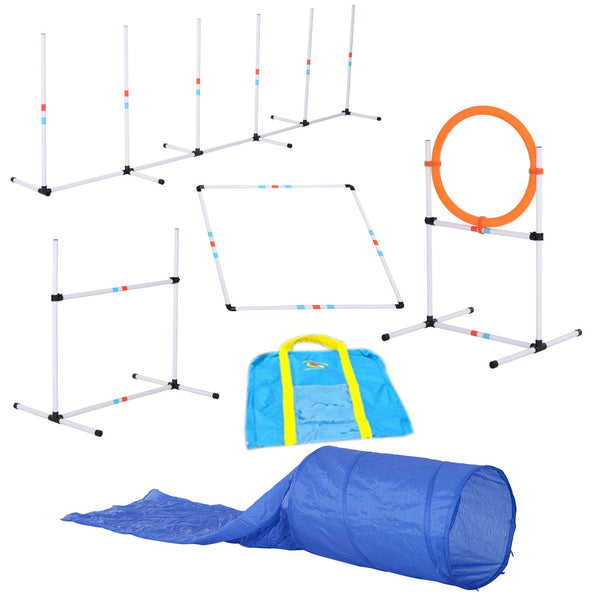 prezzo Outdoor-Hundetrainingsset Weiß Orange Blau Ø60x300 cm