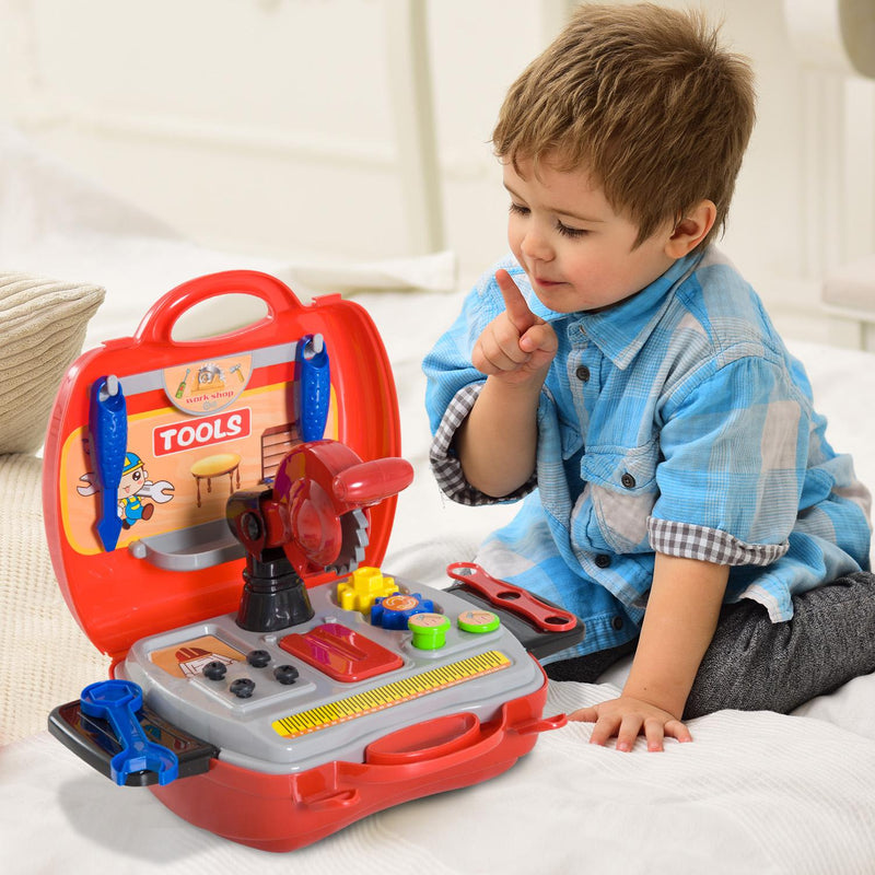 Valigetta Attrezzi da Lavoro Giocattolo per Bambini Rosso 