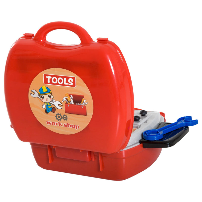 Valigetta Attrezzi da Lavoro Giocattolo per Bambini Rosso 