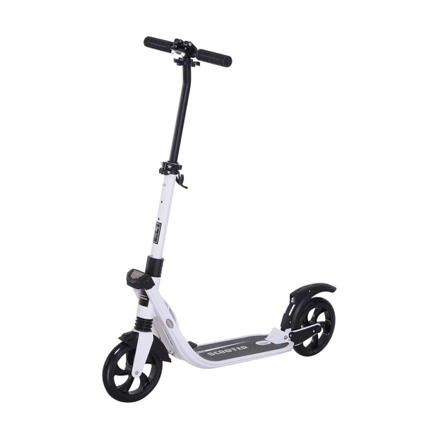Scooter für Jungen Faltbar Einstellbar 95-105 cm Weiß und Schwarz sconto