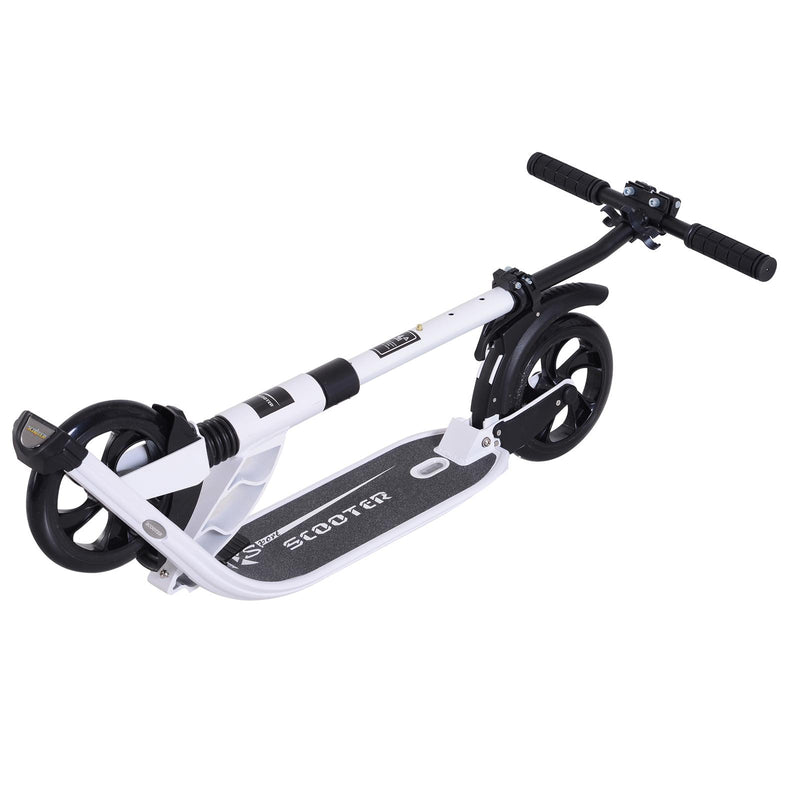 Monopattino per Ragazzi Pieghevole Regolabile 95-105 cm Bianco e Nero 