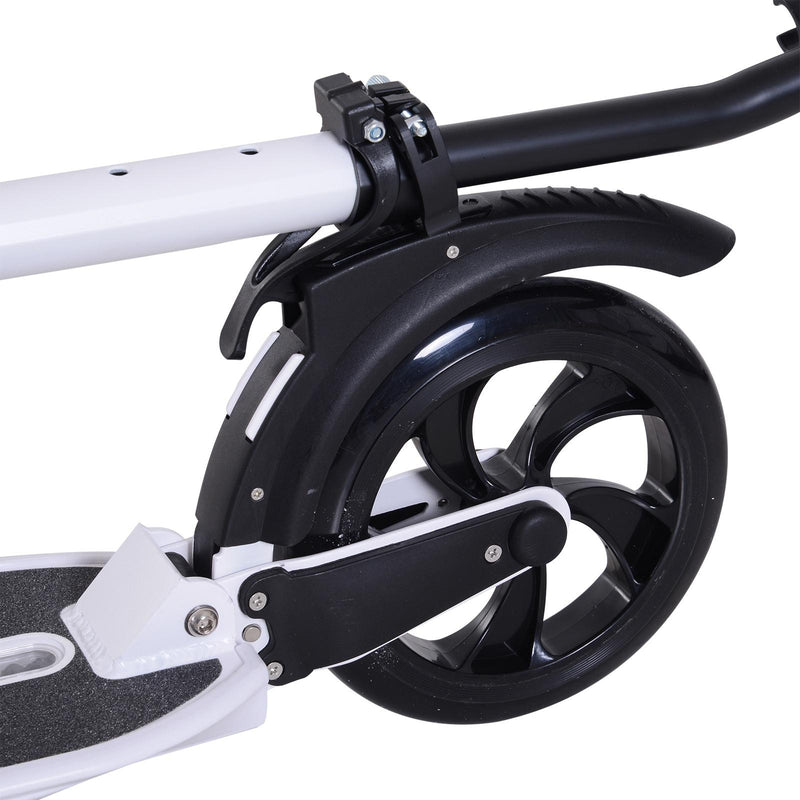 Monopattino per Ragazzi Pieghevole Regolabile 95-105 cm Bianco e Nero 