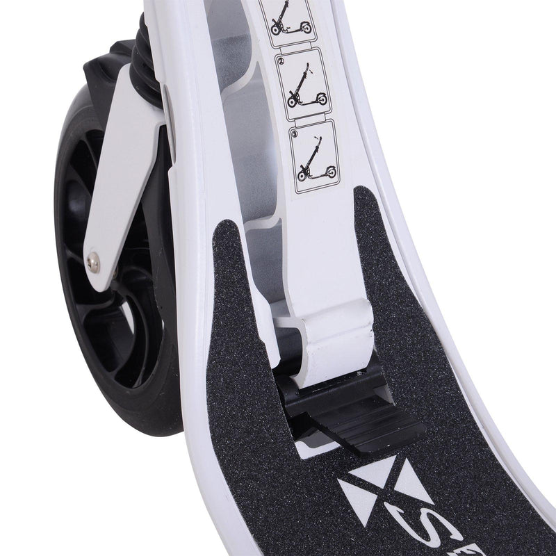 Monopattino per Ragazzi Pieghevole Regolabile 95-105 cm Bianco e Nero 