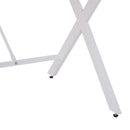 Scrivania per Ufficio in Acciaio Rovere e Bianco 105x56x75 cm 