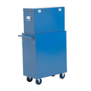 Carrello Porta Attrezzi da Officina Professionale Cassettiera in Lamiera Blu 61.5x33x113 cm 