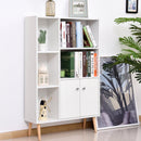 Mobiletto Libreria con Piedini in Legno di Pino Bianco 80x23.5x118 cm 