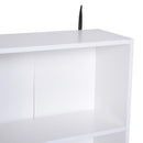 Mobiletto Libreria con Piedini in Legno di Pino Bianco 80x23.5x118 cm 